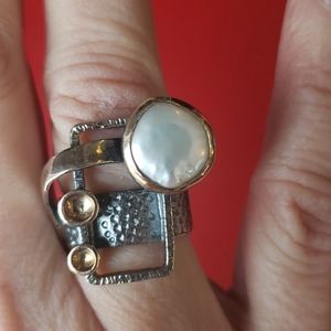 Silver 925 pearl ring